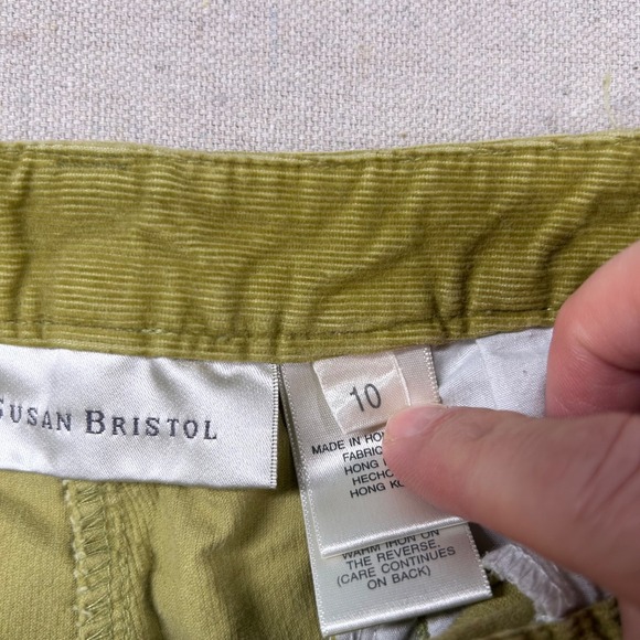 Vintage Susan Bristol Corduroy Pants Womens 10 Peridot Straight Leg Relax 29x30 - Picture 5 of 11